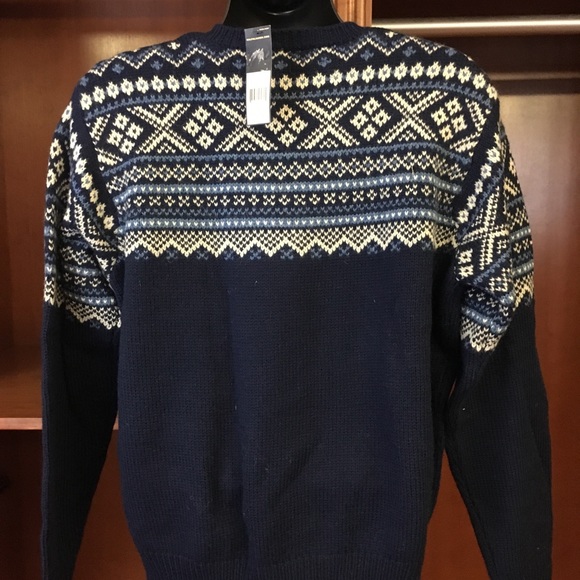 PRL Blue 100% Wool Crew Neck Sweater Sweater, NWT